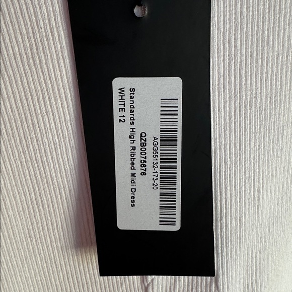 NWT Nasty Gal Standards High Ribbed Midi Dress, White, Size 8 - Picture 12 of 14